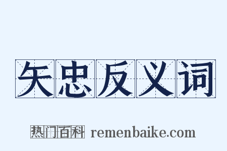 矢忠反义词是什么意思的图片